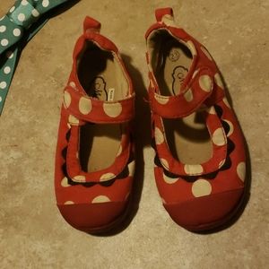 Madie Jane Red/White Polka Dot Mary Janes Size 23